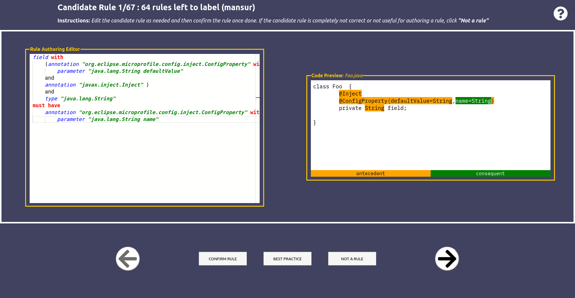 Rule Validation Tool